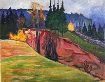 チューリンゲヴァルトより 1905 年 エドヴァルド・ムンク表現主義 Oil Paintings